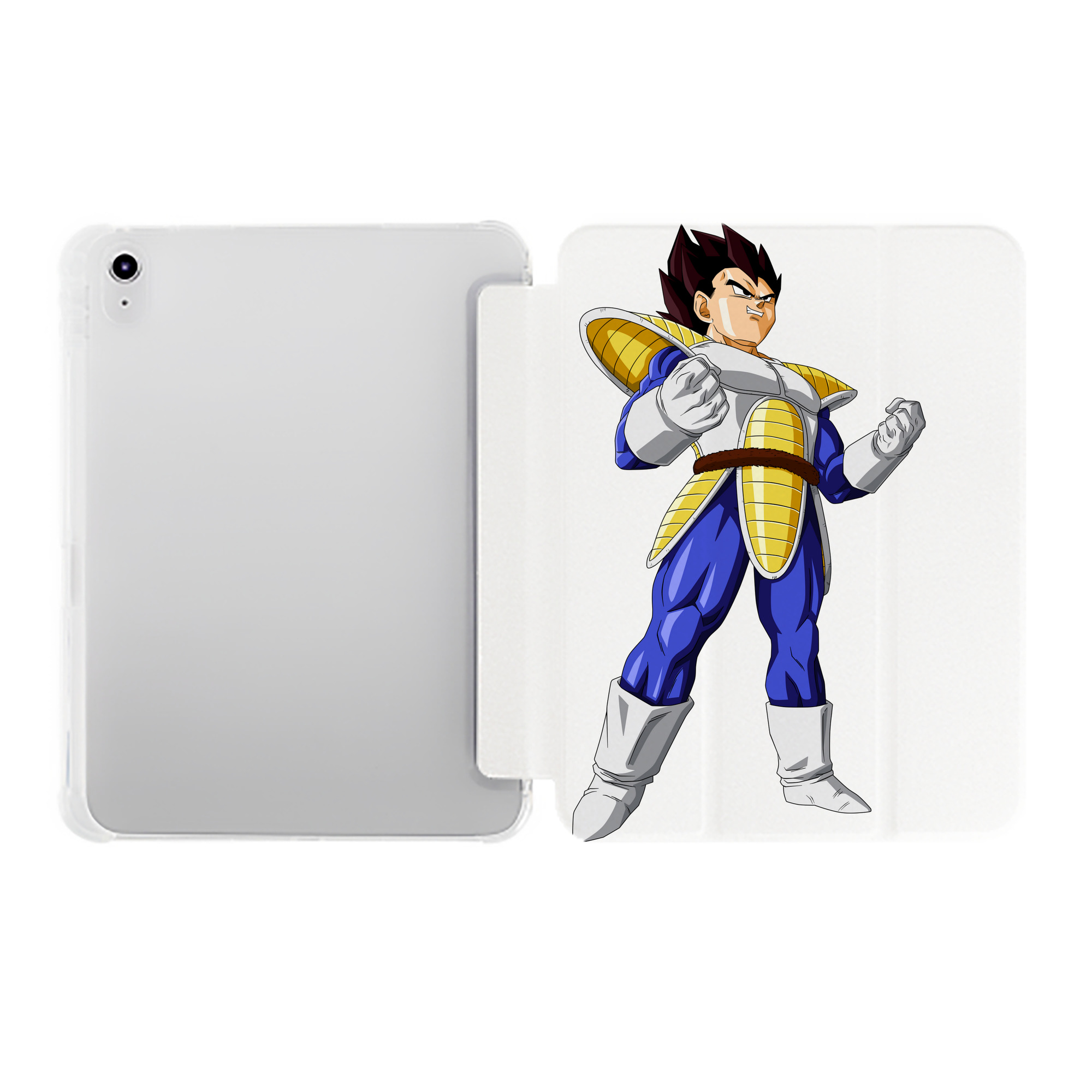 （画像用） ドラゴンボール ベジータ四世（Bejīta Yonsei）DRAGON BALL Vegeta IV IPad ケース ペン収納付き 三つ折りスタンド PUレザー×シリコン 対応機種9.5/10.5/10.9インチ